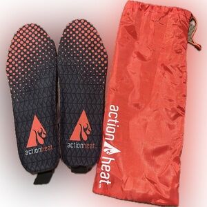 ActionHeat rechargeable heated insoles and a storage bag MISSING REMOTE - NWOT